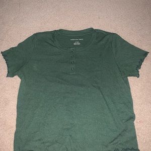 4 button green top